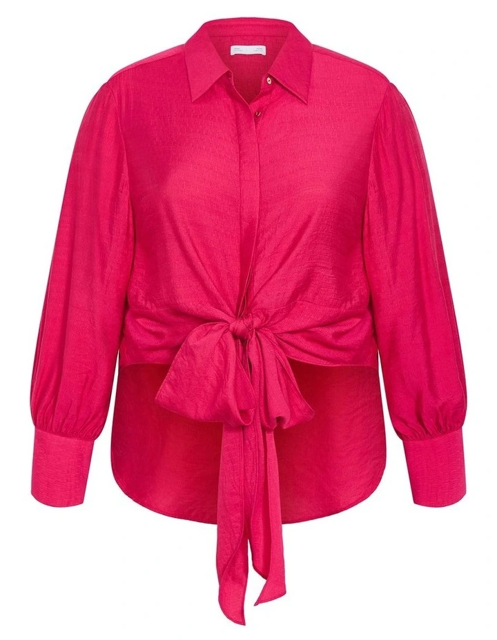 Plus Size Rosabella Shirt in Raspberry image 3