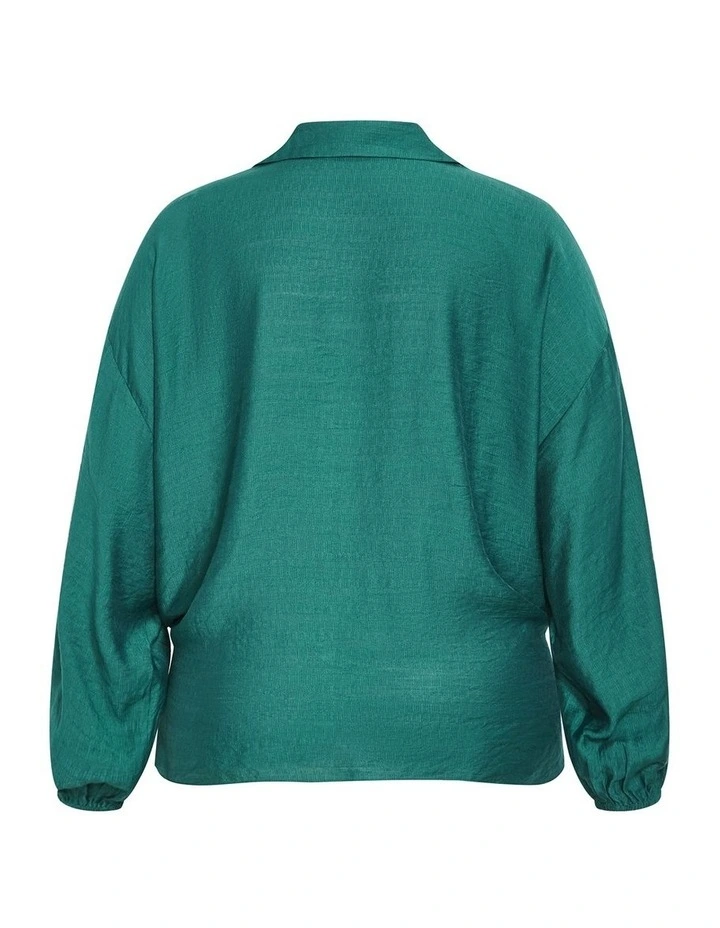 Plus Size Rosie Long Sleeve Shirt in Jade image 4