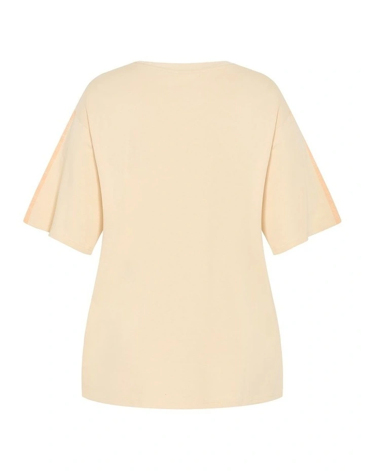 Plus Size Mermaid Oversized Tee in Butter image 4