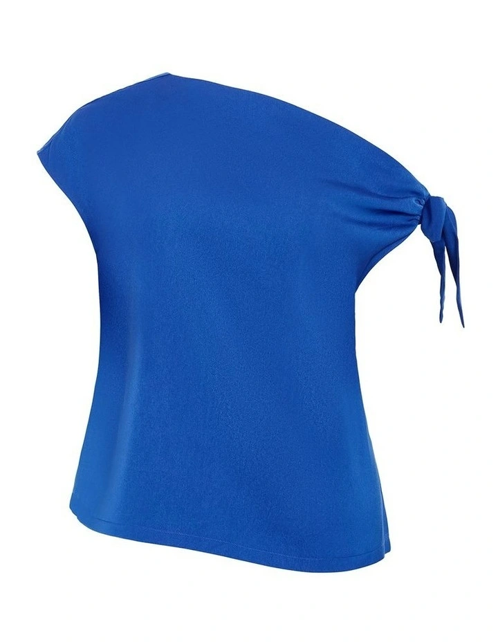 Plus Size Elisa Off Shoulder Top in Cerulean image 3