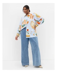 Plus Size Refined Beauty Shirt in Baby Blue