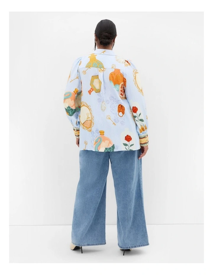 Plus Size Refined Beauty Shirt in Baby Blue image 2