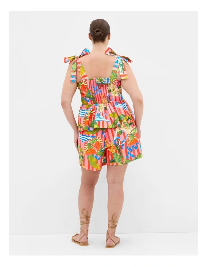 Plus Size Isabel Print Top in Pink image 2