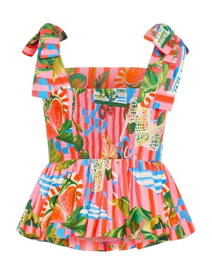 Plus Size Isabel Print Top in Pink image 4