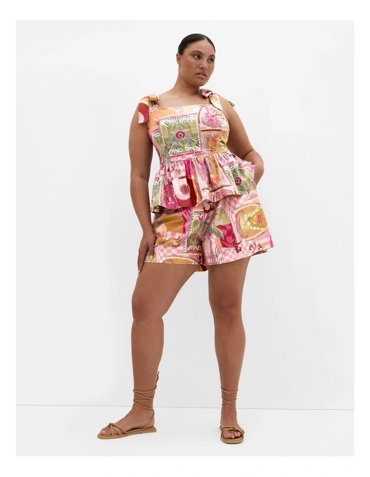 Plus Size Isabel Print Top in Dusty Pink image 1