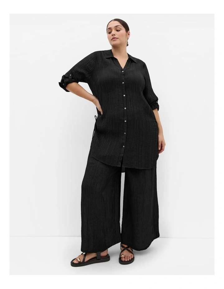 Plus Size Maci Tunic Shirt in Black image 1