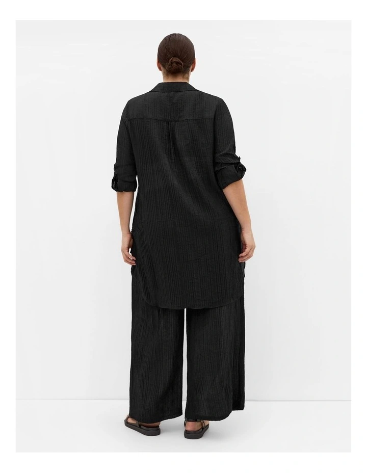 Plus Size Maci Tunic Shirt in Black image 2
