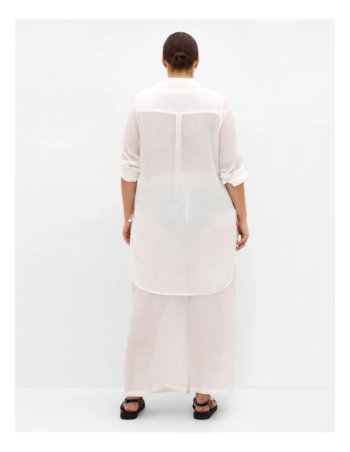 Plus Size Maci Tunic Shirt in Ivory image 2