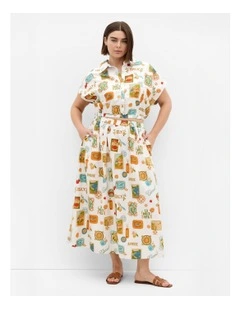 Plus Size Vacay Amore Print Shirt in White