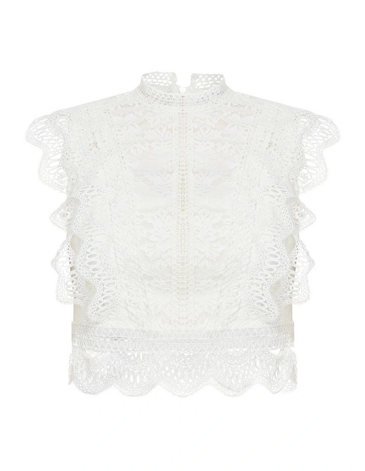 Plus Size Lucielle Sleeveless Top in Creme image 3