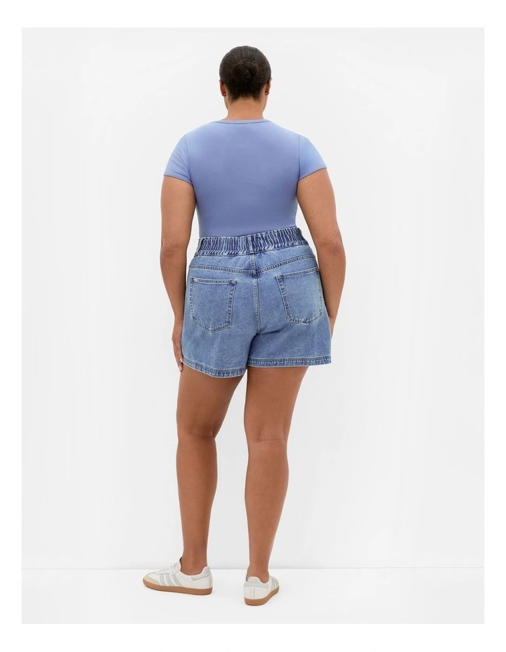 Plus Size Micro Game Day Print Tee in Blue image 2