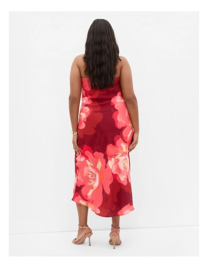 Plus Size Amari Lily Print Dress in Ruby image 2