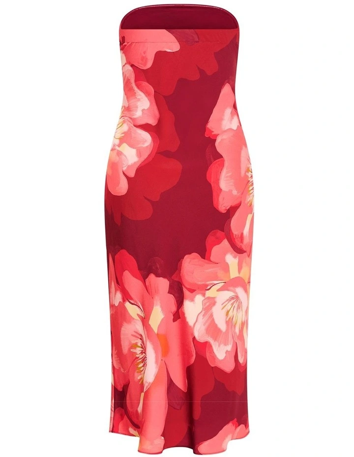 Plus Size Amari Lily Print Dress in Ruby image 4