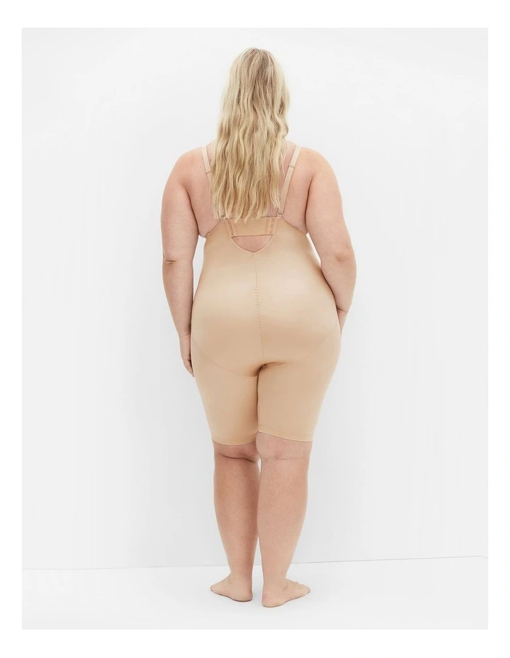 Plus Size Smooth Plunge Bodyshaper in Latte image 2