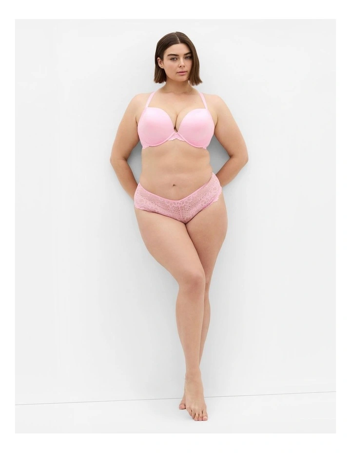 Plus Size Allure Ouvert Cheeky Panty in Pink image 1