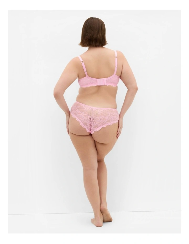 Plus Size Allure Ouvert Cheeky Panty in Pink image 2