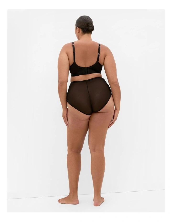 Plus Size Onyx Hi Brief in Black image 2