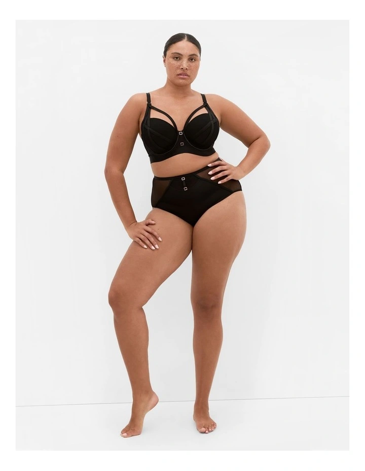 Plus Size Onyx Hi Brief in Black image 3
