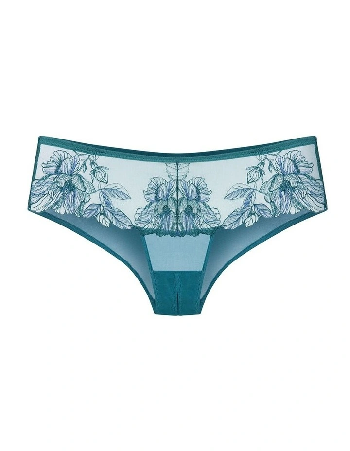 Plus Size Kimora Ouvert Cheeky Brief in Deep Teal image 3