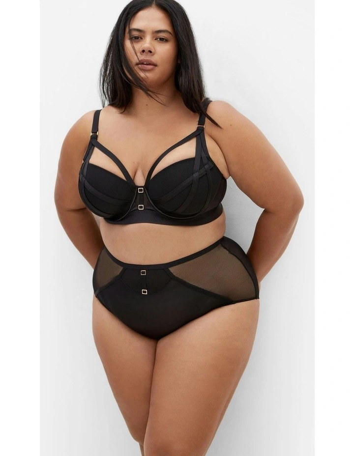 Onyx Longline Contour Bra in Black image 1