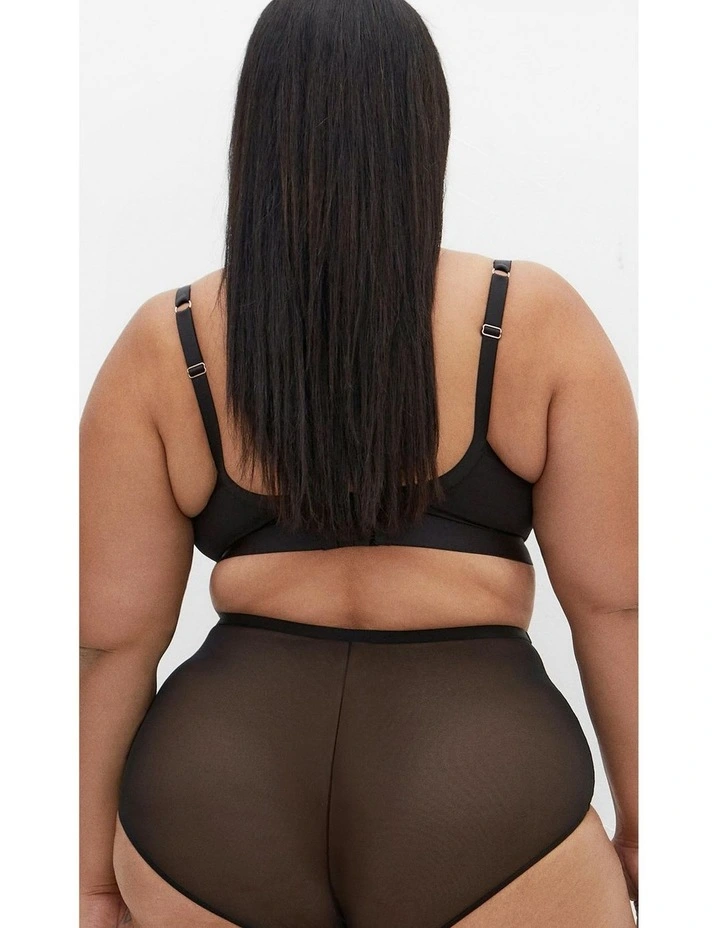 Onyx Longline Contour Bra in Black image 3