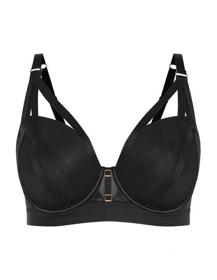 Onyx Longline Contour Bra in Black image 4