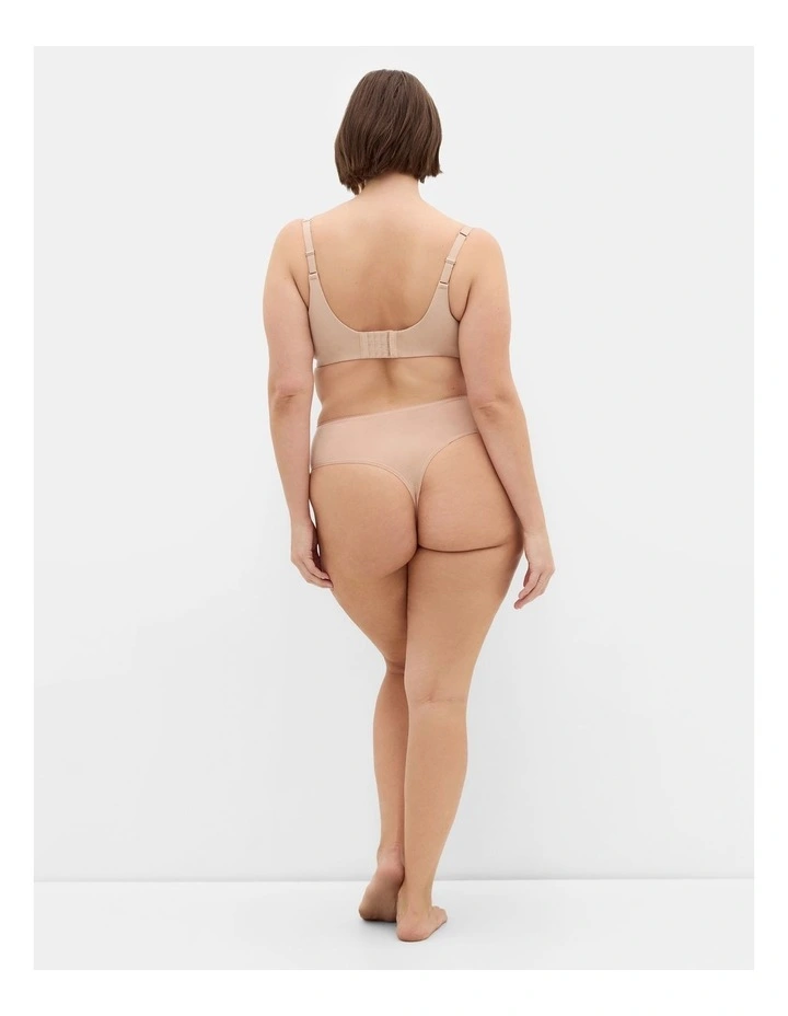 Luxe Cotton 3 Pack Thong in Black/Pink Latte image 4