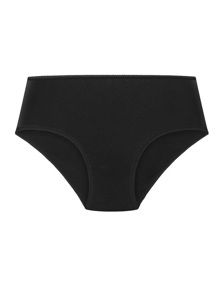 Luxe Cotton 3 Pack Full Brief in Black image 3