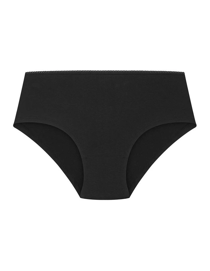 Luxe Cotton Boyleg Briefs 3 Pack in Black image 3
