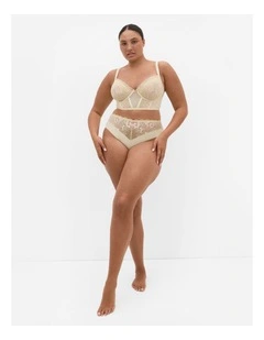 Amelie Underwire Longline Bra in Lemonade