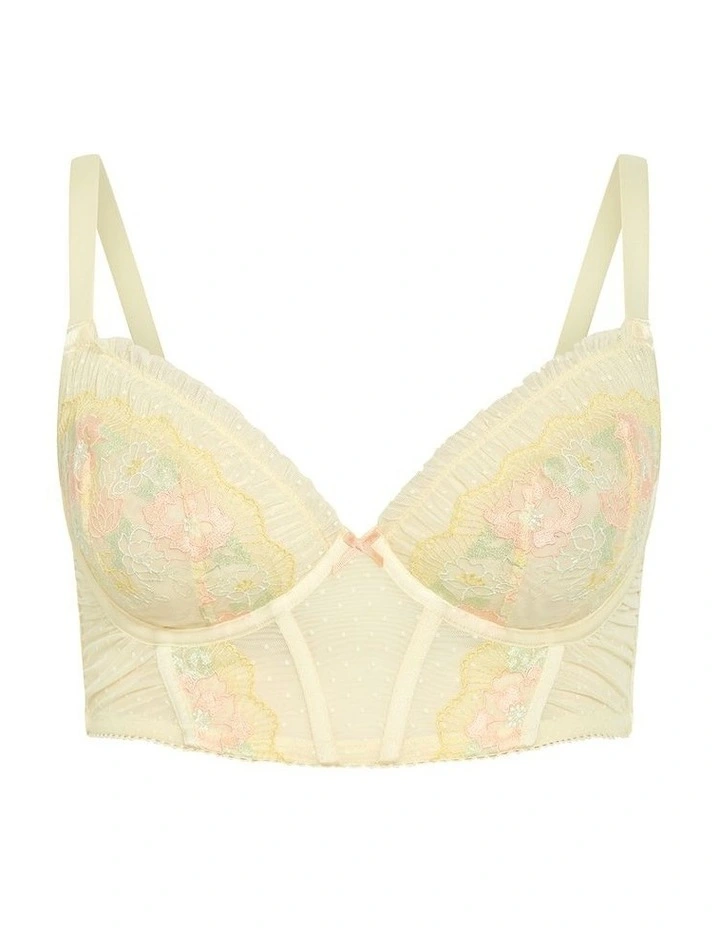 Amelie Underwire Longline Bra in Lemonade image 3
