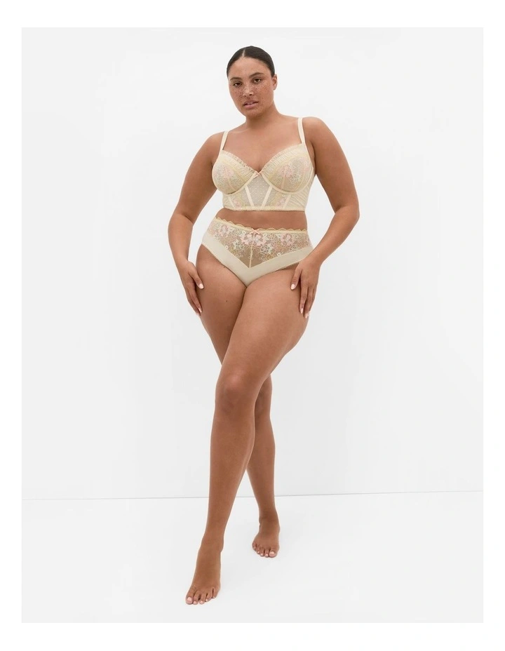 Amelie Underwire Longline Bra in Lemonade image 3