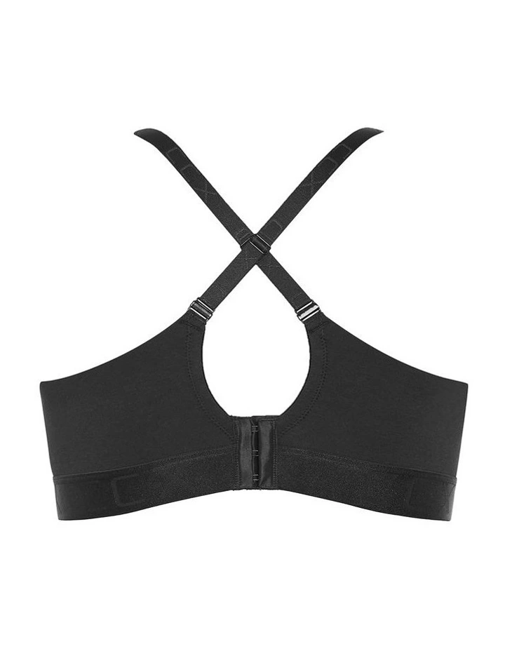 Signature Wireless Bra in Black image 4