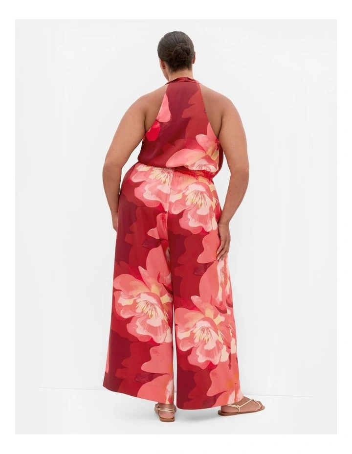 Shania Lily Print Wide Leg Pant in Tigerlily image 2