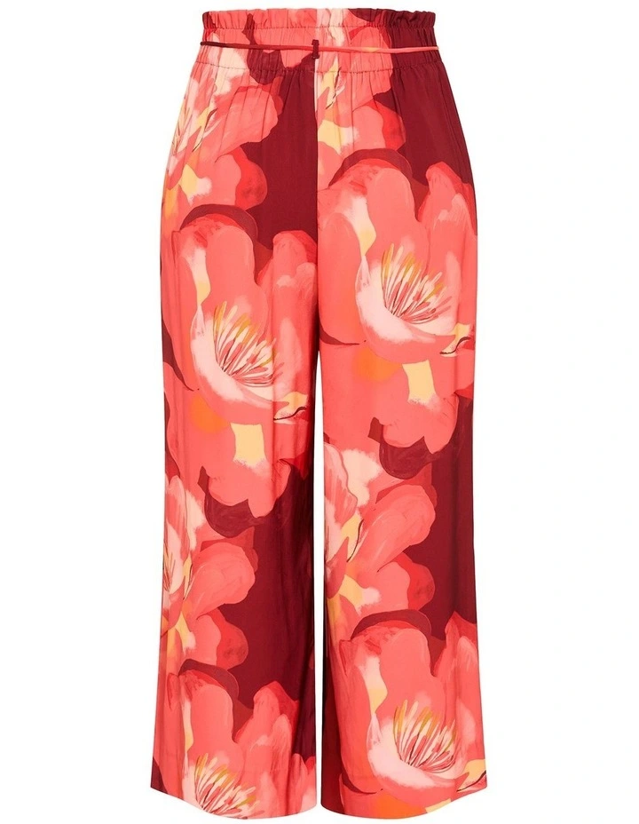 Shania Lily Print Wide Leg Pant in Tigerlily image 4