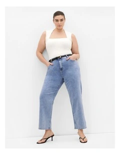 Harley Fit Dani Straight Leg Jean in Light Wash