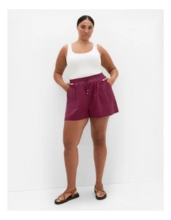 Lola Cotton Short in Pomegranate