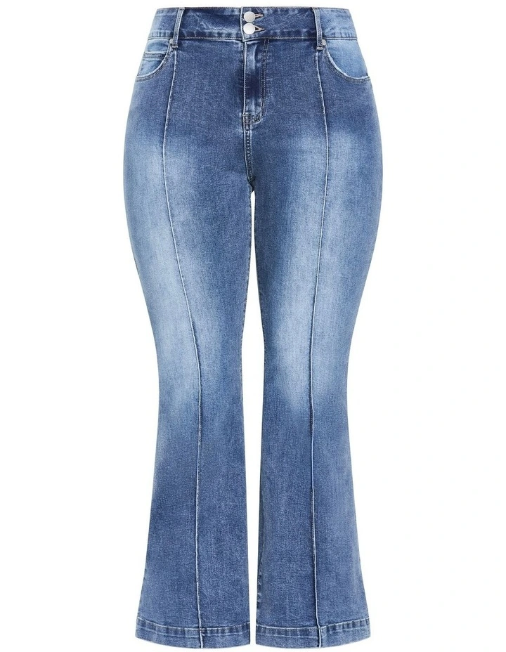 Harley Fit Alexis Flare Leg Jeans in Light Wash image 3