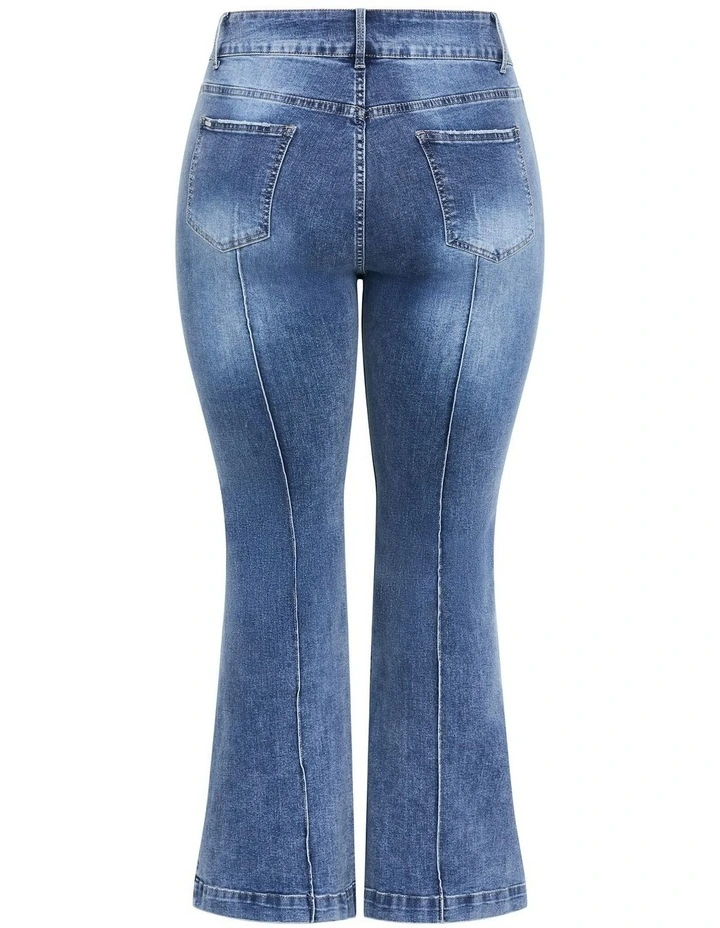 Harley Fit Alexis Flare Leg Jeans in Light Wash image 4