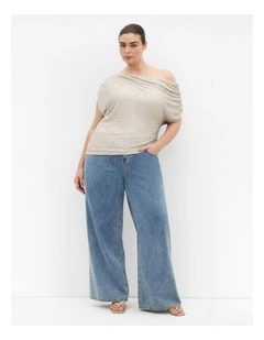 Adorn Sequin Top in Light Gold