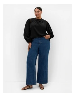 Lora Long Sleeve Top in Black