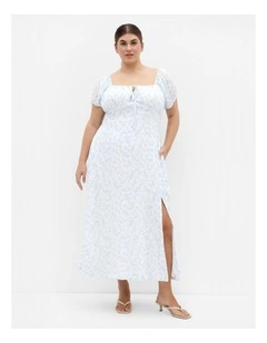 Serina Print Maxi Dress in White