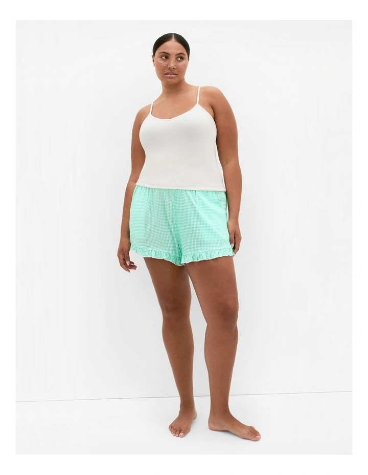 Gigi Gingham Pyjama Shorts in Jade image 1