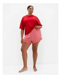 Gigi Gingham Pyjama Shorts in Red