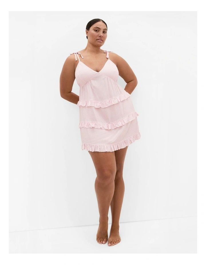 Gigi Gingham Sleepwear Chemise in Pink image 1