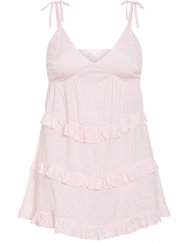 Gigi Gingham Sleepwear Chemise in Pink image 3
