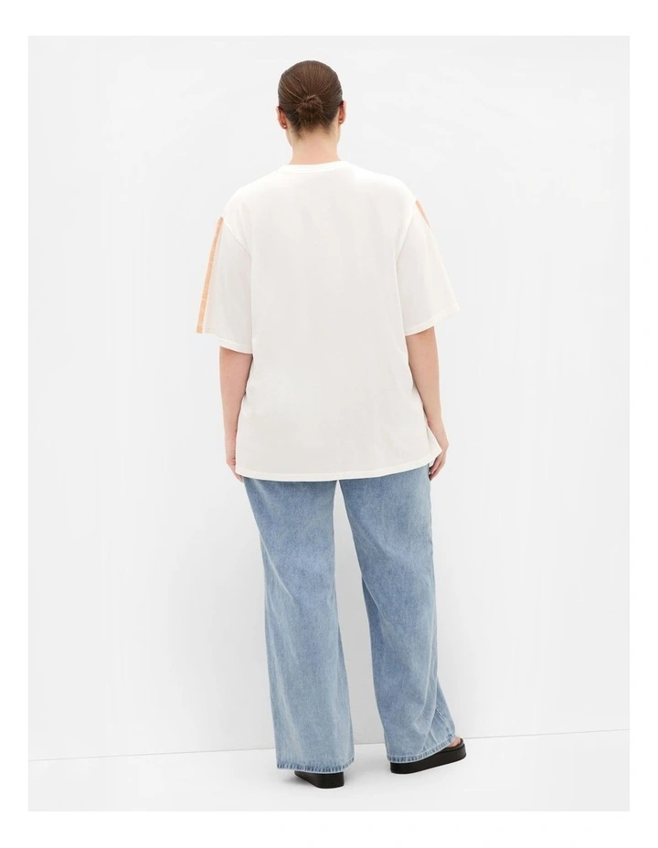 Mermaid Oversized Tee in Ivory image 2