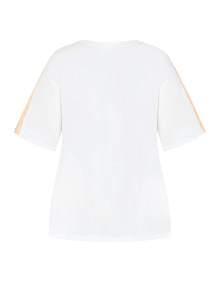 Mermaid Oversized Tee in Ivory image 4