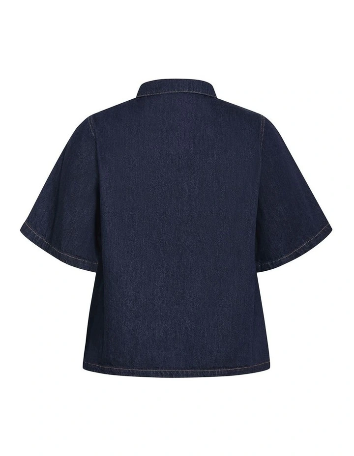 Alexa Denim Shirt in Dark Wash image 4
