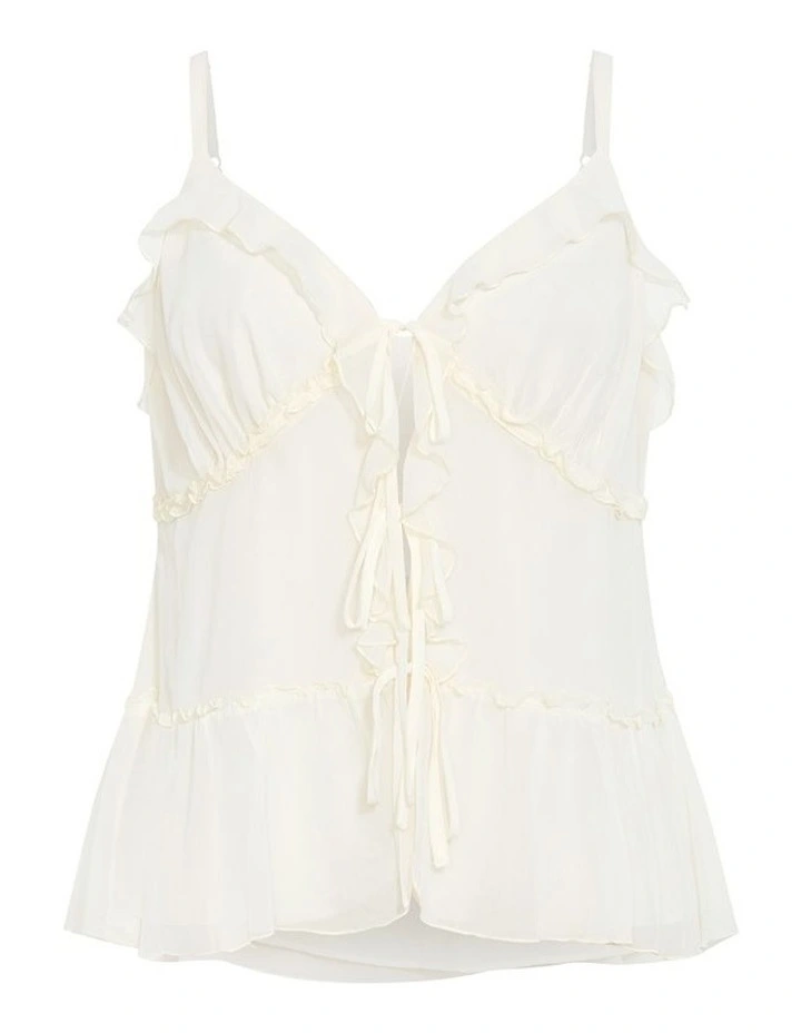 Bri Tie Cami in Cream image 3